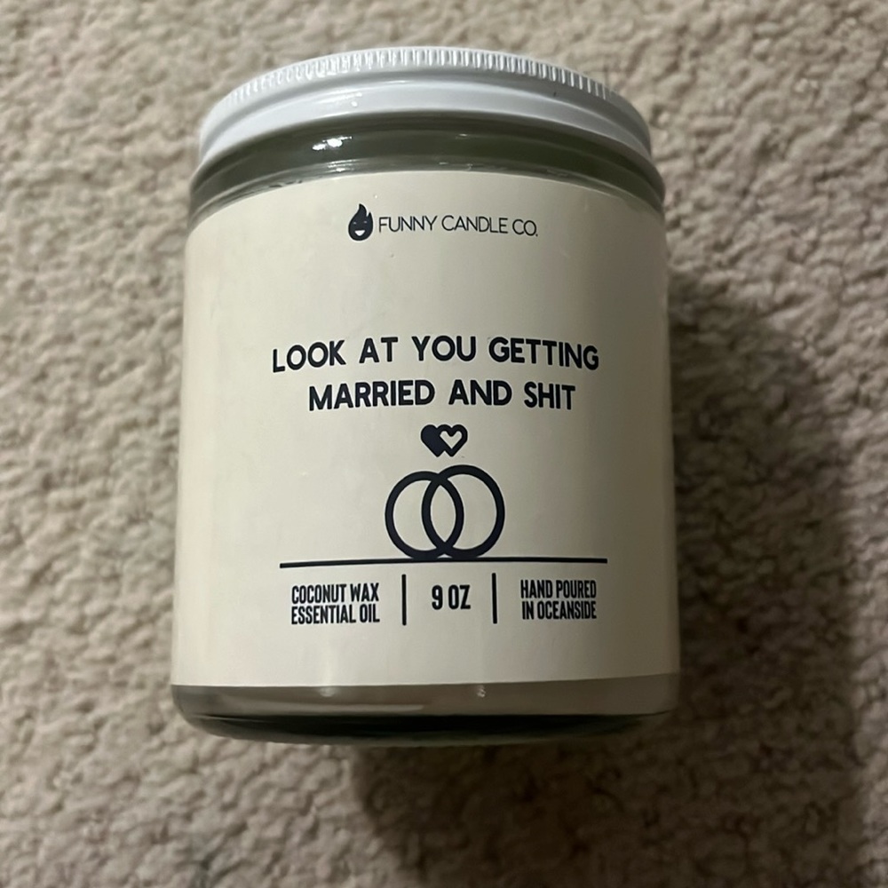 Look At You Getting Married and Sh*t Funny Candle (Engagement, Wedding)